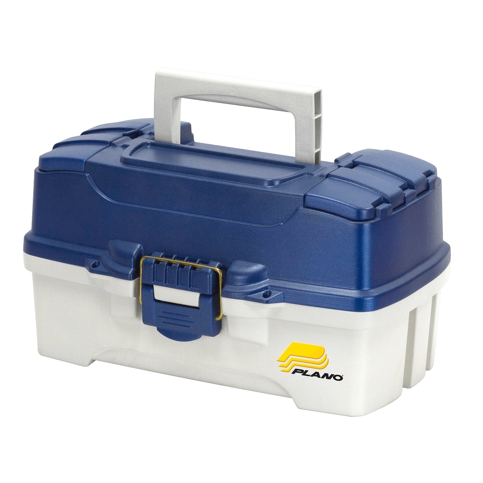 Plano 2-Tray Tackle Box with Dual Top Access Blue Metallic/Off White